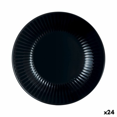 Assiette creuse Luminarc Cottage Noir verre 20 cm (24 Unités)