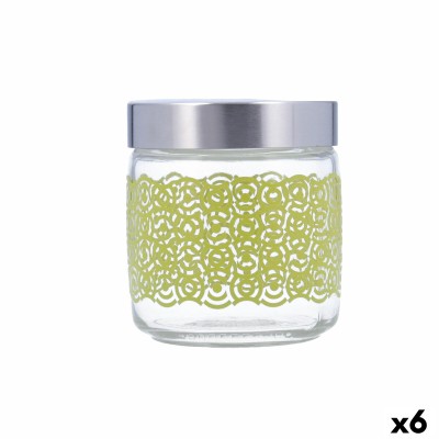Jar Giara Green Glass 750 ml With lid (6 Units)