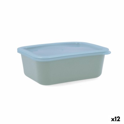 Boîte à repas rectangulaire avec couvercle Quid Inspira 740 ml Vert Plastique (12 Unités)