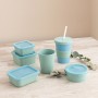 Cup with Straw Quid Inspira With lid 480 ml Blue Plastic (12 Units)