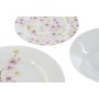 Dinnerware Set Home ESPRIT White Green Pink Porcelain 18 Pieces 27 x 27 x 2 cm