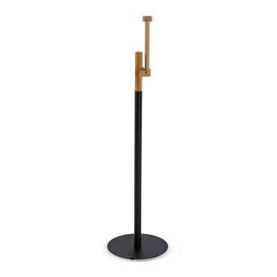 Toilet Roll Holder Versa River Black Metal Bamboo 16,8 x 54,5 x 16,8 cm