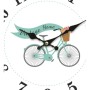 Wall Clock Versa Bicycle Wood 4 x 30 x 30 cm