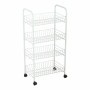 Vegetable trolley Confortime White Metal 4 Shelves 36 x 26,5 x 86 cm (5 Units)