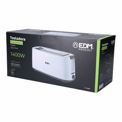 Toaster EDM White Design Double slot 1400 W