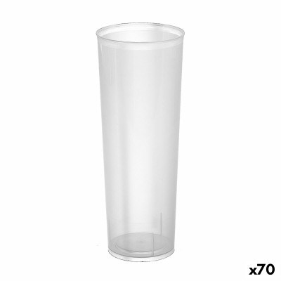 Lot de verres réutilisables Algon À Tube Transparent 6 Pièces 300 ml (70 Unités)