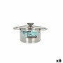 Casserole avec couvercle en verre Quttin Hermes Acier 1,8 L (6 Unités)