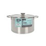 Casserole avec couvercle en verre Quttin Hermes Acier 8 L (4 Unités)