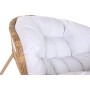 Fauteuil à Bascule Home ESPRIT Blanc Marron Acier 108 x 108 x 80 cm