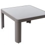 Side table Stella Grey Aluminium Tempered Glass 70 x 70 x 40 cm