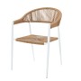 Garden chair Neska White Aluminium synthetic rattan 56 x 59,5 x 81 cm