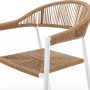Chaise de jardin Neska Blanc Aluminium rotin synthétique 56 x 59,5 x 81 cm