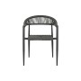 Garden chair Home ESPRIT Black Dark grey Aluminium Rattan 56 x 60 x 78 cm