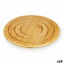 Dessous de plat Naturel Bambou 19 x 1 x 19 cm (24 Unités) Rond