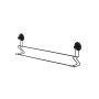 Bar towel rail Black Steel ABS 54 x 15 x 6,5 cm (12 Units) Double