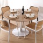 Dining Table Versa Lia Metal MDF Wood 120 x 73 x 120 cm