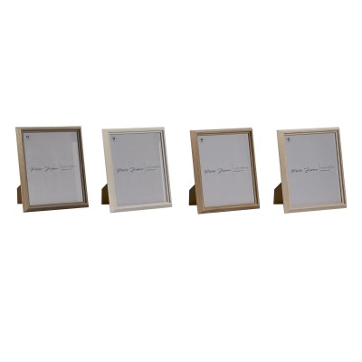 Photo frame Home ESPRIT Brown Beige Cream Natural Crystal MDF Wood Scandinavian 23,5 x 2,8 x 28,5 cm (4 Units)