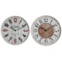 Wall Clock Home ESPRIT White Crystal MDF Wood 40 x 4,5 x 40 cm (2 Units)