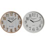 Wall Clock Home ESPRIT White Crystal MDF Wood 32 x 4,5 x 32 cm (2 Units)