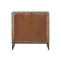 Chest of drawers Home ESPRIT Brown Black Silver Mango wood Mirror Indian Man 80 x 38 x 80 cm