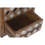 Chest of drawers Home ESPRIT Brown Black Silver Mango wood Mirror Indian Man 45 x 35 x 105 cm