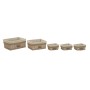 Basket set Home ESPRIT Brown Natural 48 x 40 x 22 cm (5 Pieces)