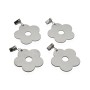 Tablecloth Clip Versa Metal Zinc Alloy 7 x 6,8 cm Flower 4 Pieces