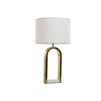 Lampe de bureau Home ESPRIT Blanc Doré Marbre Fer 50 W 220 V 38 x 38 x 70 cm