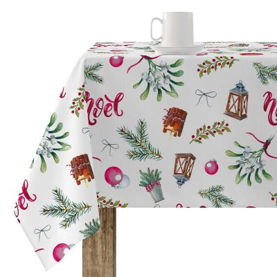 Stain-proof resined tablecloth Belum Merry Christmas Multicolour 150 x 150 cm