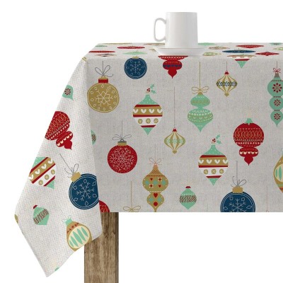 Stain-proof resined tablecloth Belum Merry Christmas Multicolour 200 x 150 cm