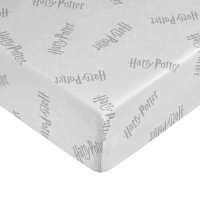 Drap housse Harry Potter Blanc Gris Gran lit 2 persones