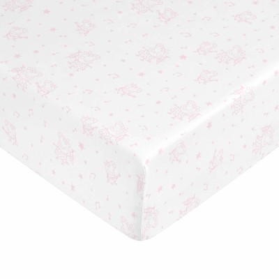 Fitted bottom sheet Peppa Pig White Pink 60 x 120 cm