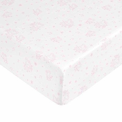 Fitted sheet Peppa Pig White Pink