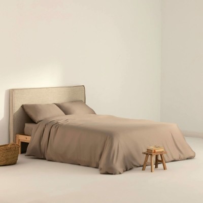 Housse de Couette SG Hogar Greige 300 Fils 140 x 200 cm