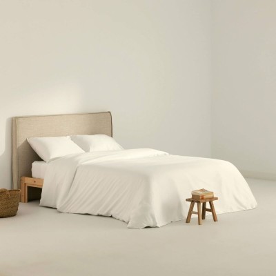 Housse de Couette SG Hogar Blanc 300 Fils 155 x 220 cm