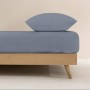 Fitted bottom sheet Decolores Liso Blue Double