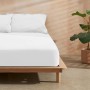 Fitted bottom sheet Decolores Liso White Super king Smooth