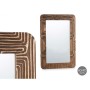 Miroir mural Marron Bois de manguier Courbe 90 x 60 x 2 cm