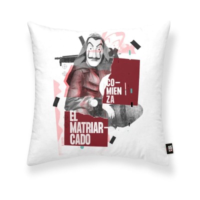 Housse de coussin La casa de papel Aikido A Blanc Multicouleur 45 x 45 cm