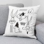 Housse de coussin Looney Tunes Looney B&w B Blanc Multicouleur 45 x 45 cm