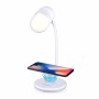 Lampe LED avec haut-parleur et chargeur sans fil Grundig Blanc 10 W 50 lm Ø 12 x 26 cm Plastique 3-en-1