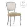 Chair Cover Eysa JAZ Beige 50 x 5 x 50 cm 2 Units