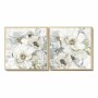 Painting DKD Home Decor 80 x 4 x 80 cm Flowers Shabby Chic (2 Units)