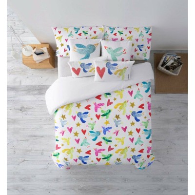 Housse de Couette Decolores Ocells Multicouleur 175 Fils 220 x 220 cm