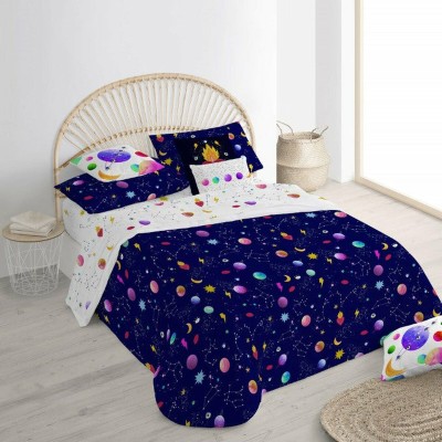 Housse de Couette Decolores Cosmos Multicouleur 175 Fils 260 x 240 cm