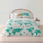 Housse de Couette Decolores Mapamundi Bleu 175 Fils 260 x 240 cm