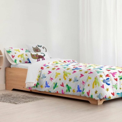 Nordic cover Decolores Ocells Multicolour 175 Threads 240 x 220 cm