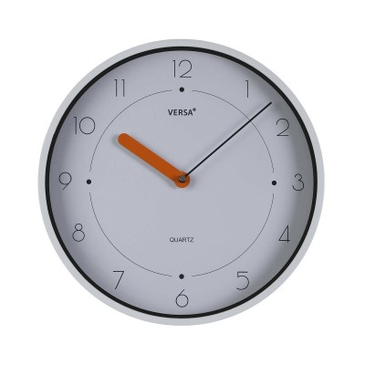 Horloge Murale Versa Blanc Plastique Quartz 4 x 30 x 30 cm