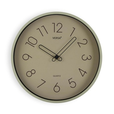 Horloge Murale Versa Jaune Plastique Quartz 4 x 30 x 30 cm