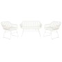 Sofa and table set DKD Home Decor Metal synthetic rattan 124 x 74 x 84 cm